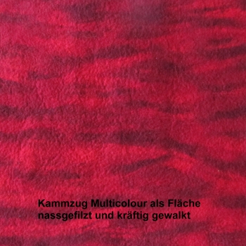 Merinokammzug Multicolor "Rottöne" 50g